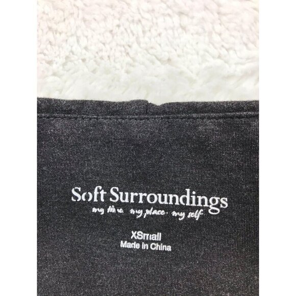 Soft Surroundings Payton Stretch Pants XS Gray Cropped Skinny Knit - Picture 4 of 8